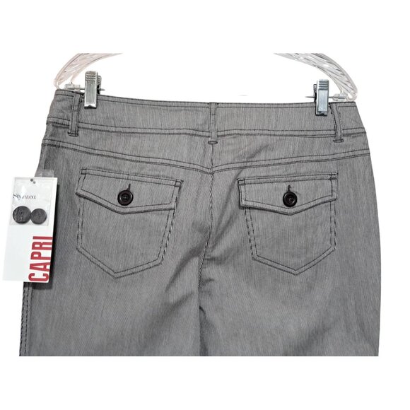 Style Co. Capri Pants Womens Size 10 Black White NWT - Picture 6 of 12